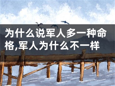 为什么说军人多一种命格,军人为什么不一样