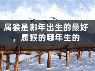 属猴是哪年出生的最好,属猴的哪年生的