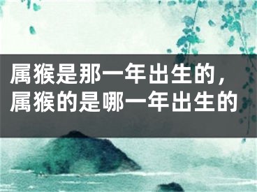 属猴是那一年出生的,属猴的是哪一年出生的