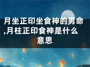 月坐正印坐食神的男命,月柱正印食神是什么意思