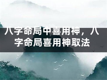 八字命局中喜用神，八字命局喜用神取法