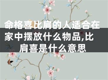 命格喜比肩的人适合在家中摆放什么物品,比肩喜是什么意思