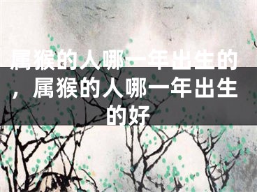 属猴的人哪一年出生的,属猴的人哪一年出生的好