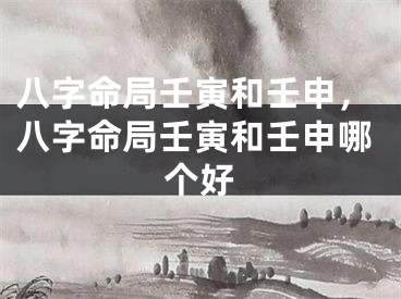 八字命局壬寅和壬申,八字命局壬寅和壬申哪个好