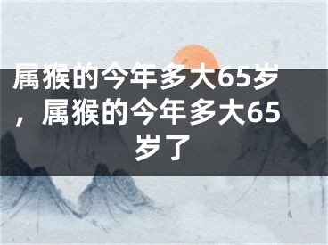 属猴的今年多大65岁,属猴的今年多大65岁了