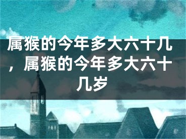 属猴的今年多大六十几,属猴的今年多大六十几岁