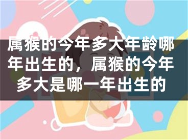 属猴的今年多大年龄哪年出生的，属猴的今年多大是哪一年出生的