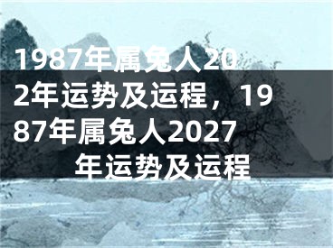 1987年属兔人202年运势及运程，1987年属兔人2027年运势及运程