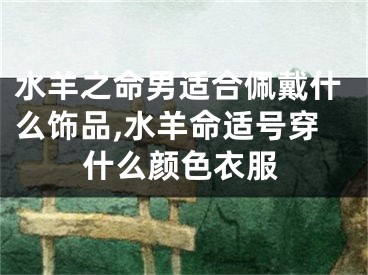 水羊之命男适合佩戴什么饰品,水羊命适号穿什么颜色衣服