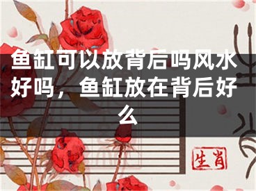 鱼缸可以放背后吗风水好吗,鱼缸放在背后好么