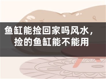 鱼缸能捡回家吗风水,捡的鱼缸能不能用