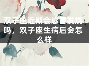 双子座近期会感冒发烧吗，双子座生病后会怎么样