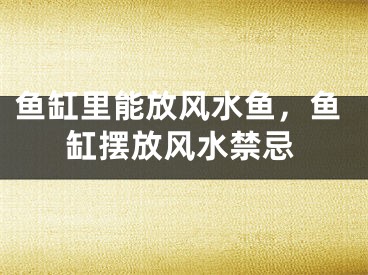 鱼缸里能放风水鱼,鱼缸摆放风水禁忌