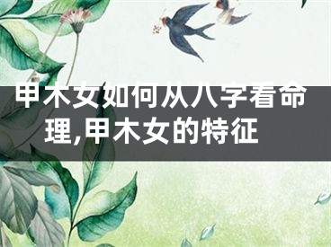 甲木女如何从八字看命理,甲木女的特征