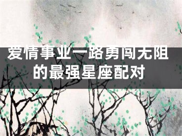 爱情事业一路勇闯无阻的最强星座配对
