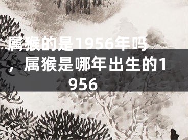 属猴的是1956年吗,属猴是哪年出生的1956