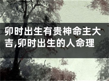 卯时出生有贵神命主大吉,卯时出生的人命理