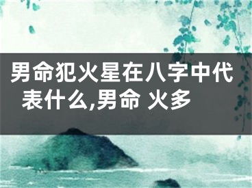 男命犯火星在八字中代表什么,男命 火多