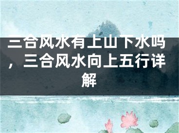 三合风水有上山下水吗，三合风水向上五行详解