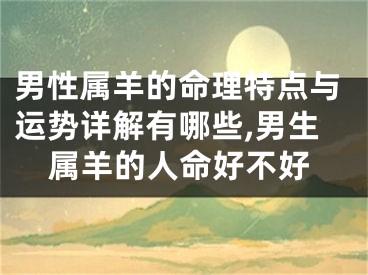 男性属羊的命理特点与运势详解有哪些,男生属羊的人命好不好