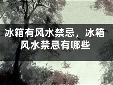 冰箱有风水禁忌,冰箱风水禁忌有哪些