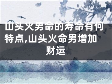 山头火男命的寿命有何特点,山头火命男增加财运
