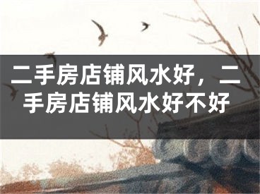 二手房店铺风水好，二手房店铺风水好不好