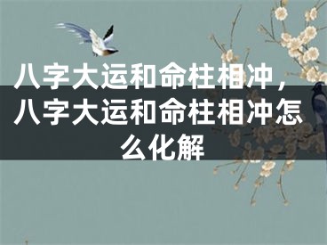 八字大运和命柱相冲,八字大运和命柱相冲怎么化解
