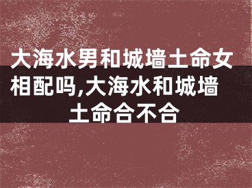 大海水男和城墙土命女相配吗,大海水和城墙土命合不合