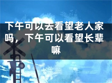 下午可以去看望老人家吗，下午可以看望长辈嘛
