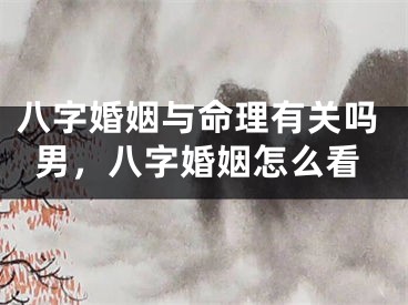 八字婚姻与命理有关吗男,八字婚姻怎么看
