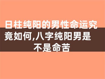 日柱纯阳的男性命运究竟如何,八字纯阳男是不是命苦