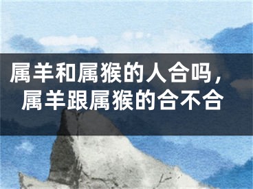 属羊和属猴的人合吗,属羊跟属猴的合不合