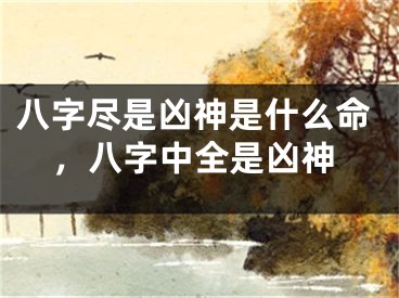 八字尽是凶神是什么命，八字中全是凶神