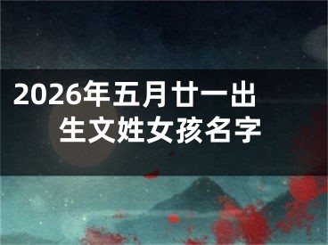 2026年五月廿一出生文姓女孩名字