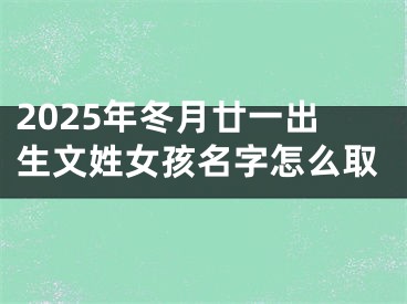 2025年冬月廿一出生文姓女孩名字怎么取