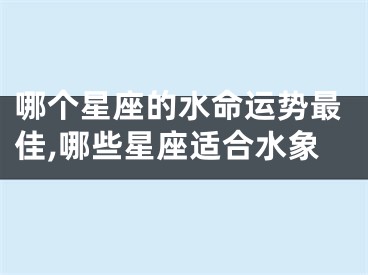 哪个星座的水命运势最佳,哪些星座适合水象