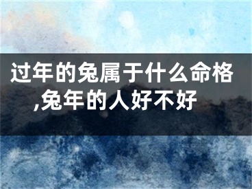 过年的兔属于什么命格,兔年的人好不好