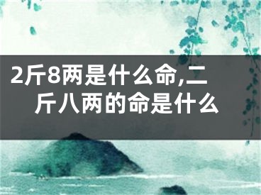 2斤8两是什么命,二斤八两的命是什么