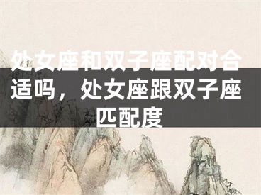 处女座和双子座配对合适吗，处女座跟双子座匹配度
