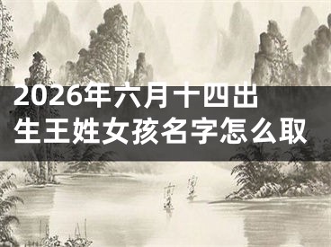 2026年六月十四出生王姓女孩名字怎么取