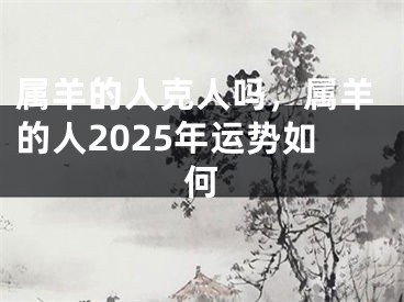属羊的人克人吗,属羊的人2025年运势如何