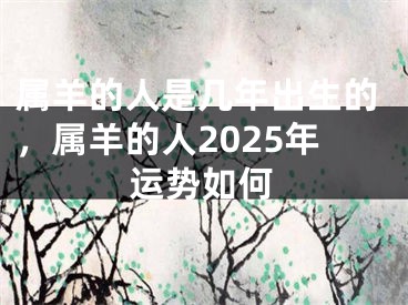 属羊的人是几年出生的,属羊的人2025年运势如何