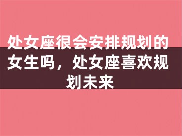 处女座很会安排规划的女生吗,处女座喜欢规划未来