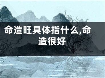 命造旺具体指什么,命造很好