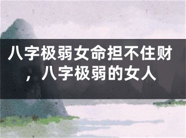 八字极弱女命担不住财，八字极弱的女人
