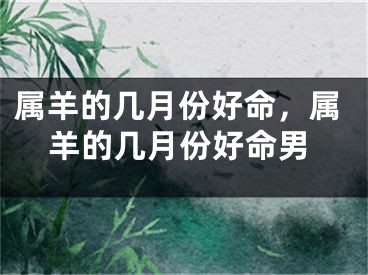 属羊的几月份好命,属羊的几月份好命男