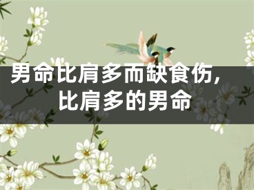 男命比肩多而缺食伤,比肩多的男命