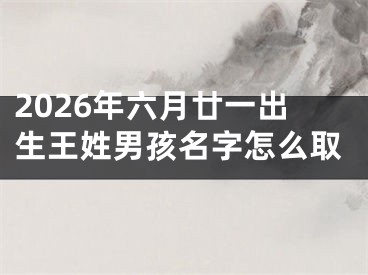 2026年六月廿一出生王姓男孩名字怎么取
