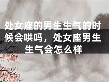 处女座的男生生气的时候会哄吗，处女座男生生气会怎么样